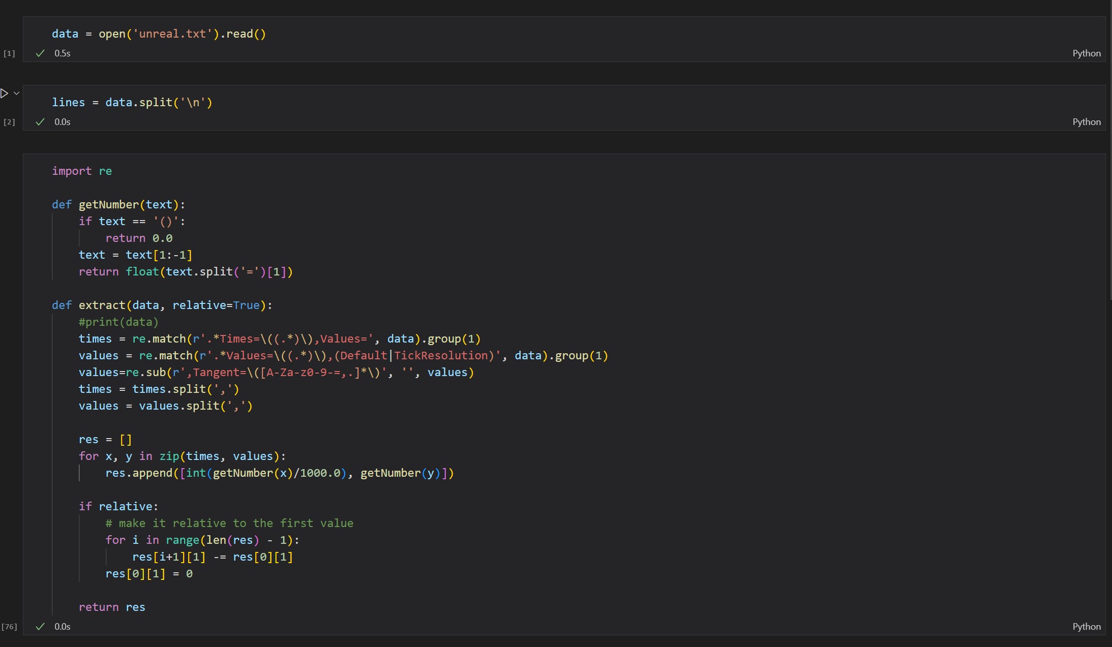 Jupyter notebook to mangle Unreal transform data.